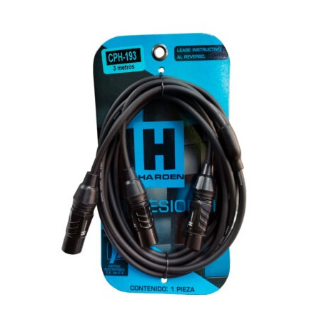 CABLE 1 JACK CANON A 2 PLUGS CANON 3 METROS (Harden)