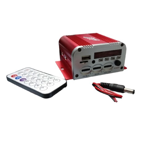 AMPLIFICADOR AUTOMOTRIZ (Radox) 2CH ROJO 800W