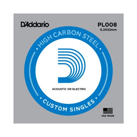 CUERDA CAL08 D ADDARIO ACERO LISA
