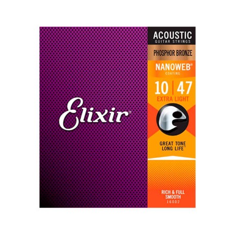 ENCORDADURA PARA GUITARRA ELECTROACUSTICA (elixir)
