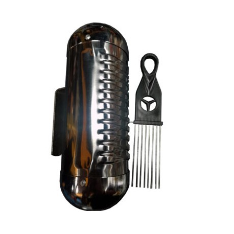 GUIRO METALICO CON SHAKER Y PEINE DE GUIRO (Maxtone)