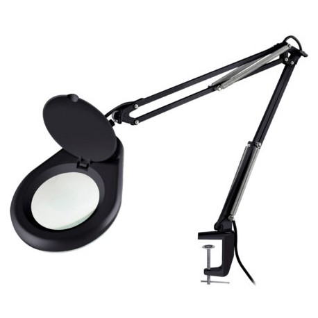 LAMPARA LEDS CON LUPA (Steren) COLOR NEGRO