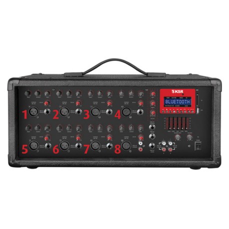 MEZCLADORA AMPLIFICADA (Kaiser) 6 CANALES BT/USB/SD/DISPLAY