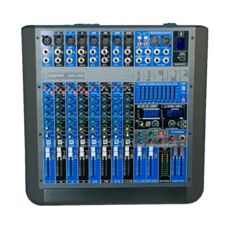 MEZCLADORA HARDEN 12 CANALES 350X350W 256DSP USB/BT