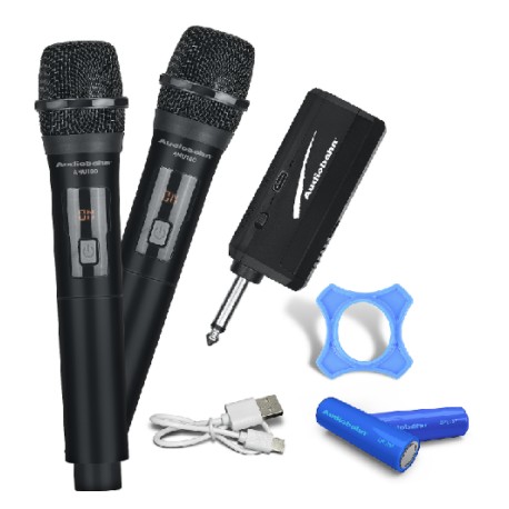 MICROFONOS INALAMBRICOS (Audiobahn) UHF MOD AMU180
