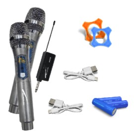 MICROFONOS INALAMBRICOS (Audiobahn) UHF MOD AMU280