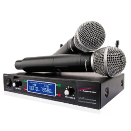 MICROFONOS INALAMBRICOS (Audiobahn) UHF MOD AMU295