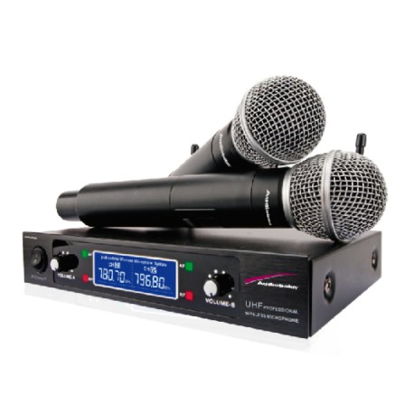 MICROFONOS INALAMBRICOS (Audiobahn) UHF MOD AMU295
