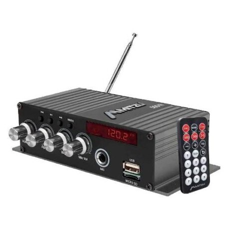 MINI AMPLIFICADOR DE 2 CANALES Mitzu BLUETOOTH USB