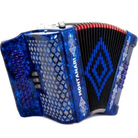 ACORDEON 34 BOTONES 12 BAJOS ESTANDAR AZUL (Montanar)
