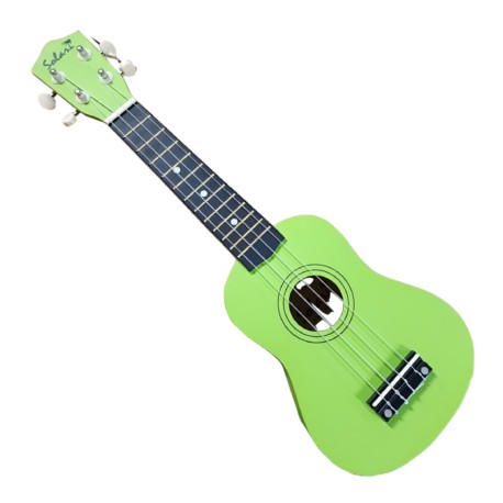 UKULELE SOPRANO CON FUNDA COLOR VERDE (Solar)