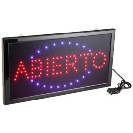 ANUNCIO LUMINOSO LEDS ABIERTO