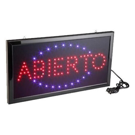 ANUNCIO LUMINOSO LEDS ABIERTO