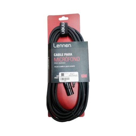 CABLE PARA MICROFONO CANON A 6.3mm LENNON